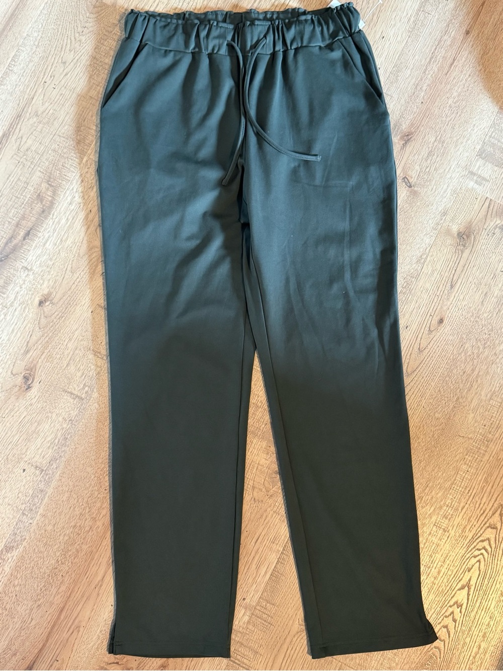 Joie Elastic Waist Lounge Athleisure Pants Dark Green Size M NWT - Picture 3 of 9